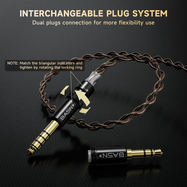 Alt view image 7 of 7 - ASONE PRO 14.2mm Planar in Ear Monitor, 3.5/4.4mm MMCX IEMs, Black 14.2mm Planar Driver Wide Sound Stage in Ear Earphones with 3.5mm/4.4mm Modular MMCX Cable for Musicians Audiophiles