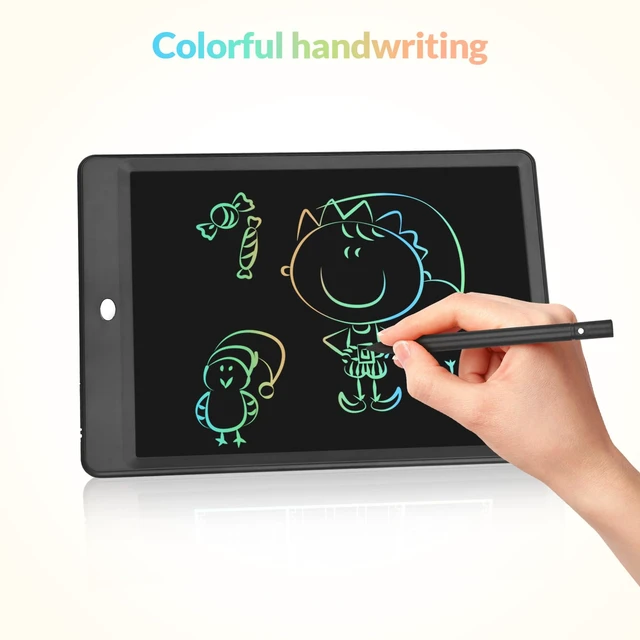 Alt view image 4 of 7 - LCD Writing Tablet 10 Inch Electronic Writing Drawing Pads Portable Doodle Board Gifts for Kids Adults Travel Toys for Toddler Birthday Christmas Gift for Boys Girls Age 3 4 5 6 7 8 Black