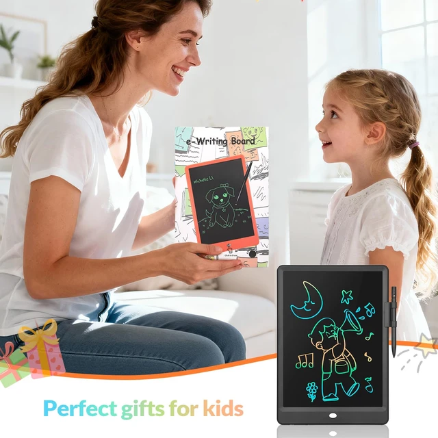 Alt view image 7 of 7 - LCD Writing Tablet 10 Inch Electronic Writing Drawing Pads Portable Doodle Board Gifts for Kids Adults Travel Toys for Toddler Birthday Christmas Gift for Boys Girls Age 3 4 5 6 7 8 Black