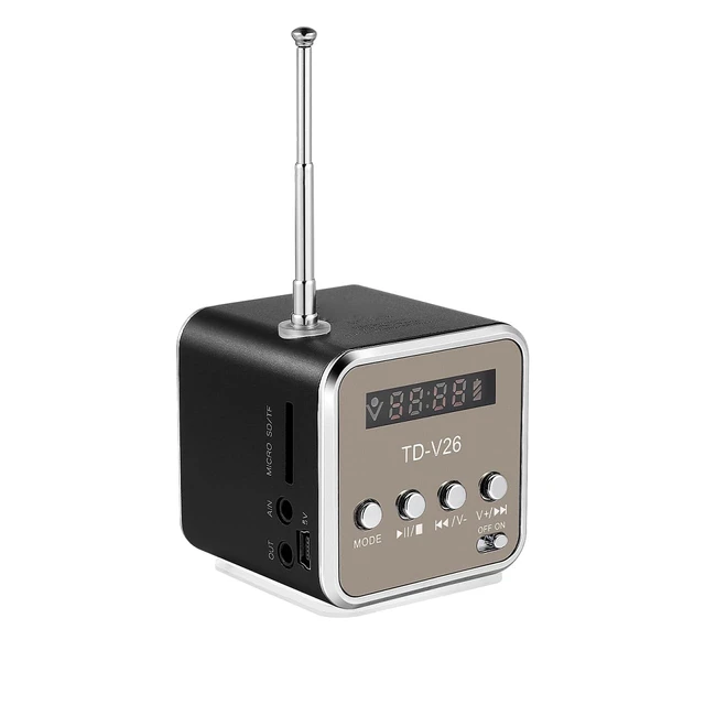 Main image of USB Music Player: Mini Speaker Digital Music Player MP3, Support Micro USB Disk, with Led Display for Outdoor Travel and Listening (Black)