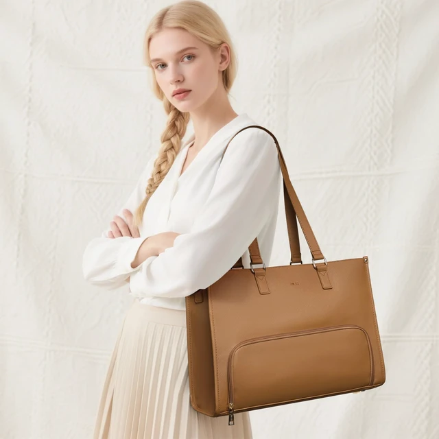 Alt view image 6 of 6 - 3pcs Laptop Bag for Women 15.6 inch and Lunch Tote Bag for Women with Insulated Lunch Compartment Computer Briefcase