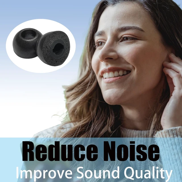 Alt view image 4 of 6 - Memory Foam Ear Tips for Google Pixel Buds Pro 2 (S/M/L) Replacement Tips Anti-Slip Foam Ear Tips, All-Day Comfort Noise Isolating, Fits Charging Case, 3 Pairs