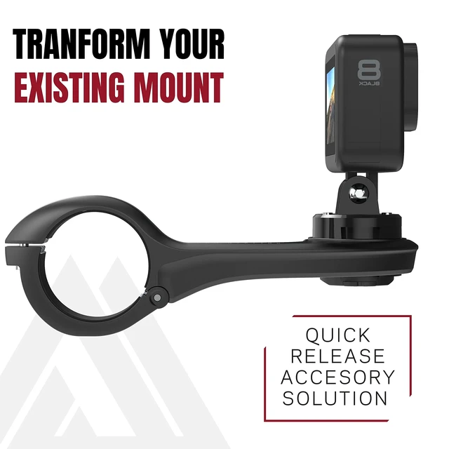 Alt view image 2 of 5 - Top Mount that Quarter Turn into Computer Mounts for Garmin Edge or Wahoo - Great for mounting Cameras and Lights (Black, Garmin)