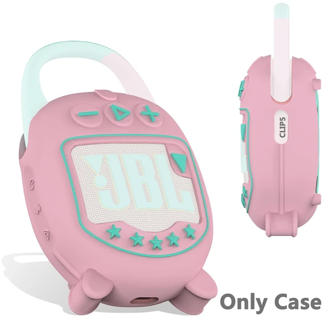 Alt view image 3 of 7 - Silicone Cover Case for JBL Clip 5 Portable Bluetooth Speaker Protective Soft Silicone Cover for JBL Clip 5 Speaker Accessories, Stand Up Case, Shockproof Cover (Pink)