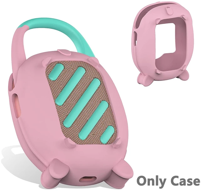 Alt view image 4 of 7 - Silicone Cover Case for JBL Clip 5 Portable Bluetooth Speaker Protective Soft Silicone Cover for JBL Clip 5 Speaker Accessories, Stand Up Case, Shockproof Cover (Pink)