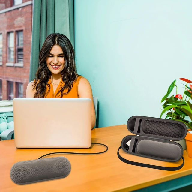 Alt view image 7 of 7 - Speaker Case for JBL Flip 6/7/ for Beats Pill Bluetooth Speaker for Beats Pill Accessories Storage Bag, with Shoulder Strap for Outdoor Traveller - Case Only
