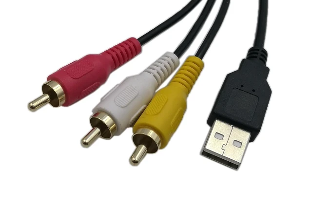 Alt view image 5 of 6 - 3.5mm & USB Flush Mount Cable - 1M, RCA Extension, Dash, Panel, Car, Boat, Motorcycle