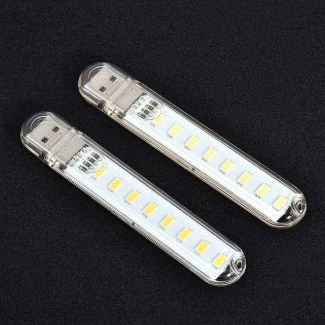Alt view image 5 of 7 - 8pcs USB Light,Night Light Plug in,Small Led Light Stick(White) with 8 Lamp Beads for Power Brick/Portable Power Station