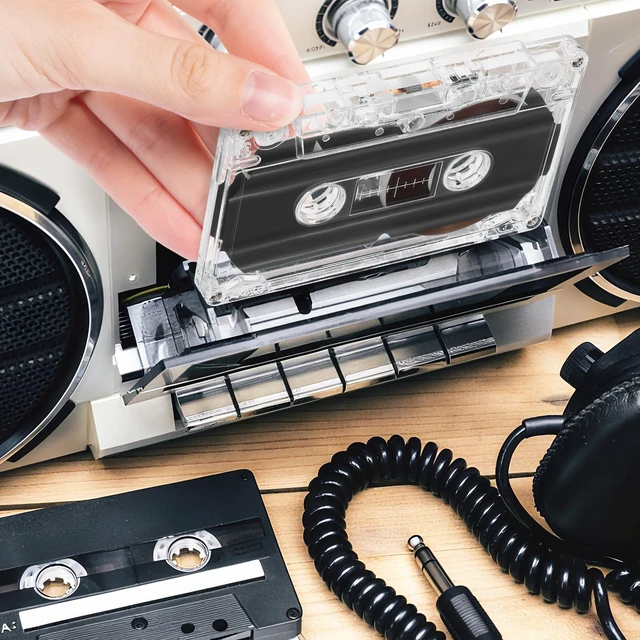 Alt view image 4 of 7 - 2 Pcs Blank Cassette Tape 30 Minute Recordable Audio Cassettes with Clear Case Empty Tapes for DIY Music, Retro Party, Valentine Day Greeting Messages & Voice Gift