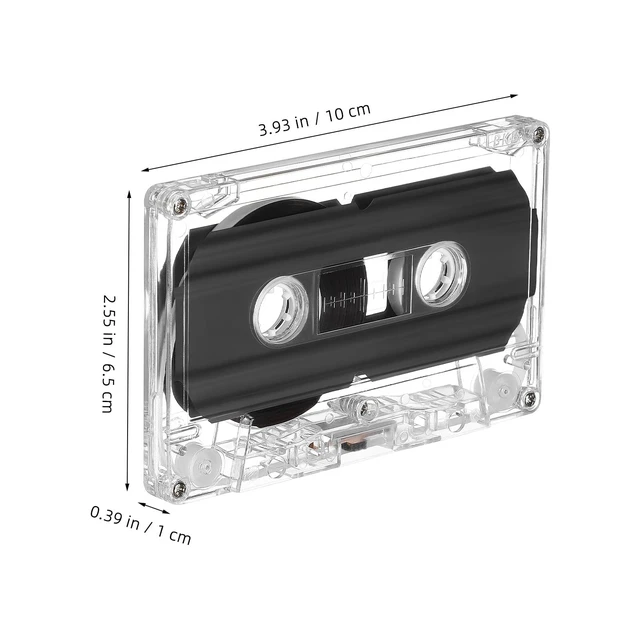 Alt view image 5 of 7 - 2 Pcs Blank Cassette Tape 30 Minute Recordable Audio Cassettes with Clear Case Empty Tapes for DIY Music, Retro Party, Valentine Day Greeting Messages & Voice Gift