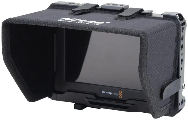 Main image of Cage Kit for Blackmagic Video Assist 5" 12G/3G - JT-B01B Sunhood, HDMI Cable Clamp, USB-C Cable Clamp