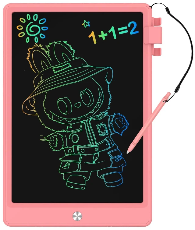Main image of 10.5 Inch LCD Writing Tablet for Kids, Coloring Drawing Pad, Pink Erasable Doodle Board, Educational Airplane Travel Toy for Boys Girls 3-8, Road Trip Essential, Christmas Birthday Gift