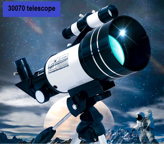 Alt view image 5 of 7 - Astronomical Telescope, Focal Length 300, Aperture 70, Magnification 150 Objective Lens Focal Length 300,Max 150X,Equipped with a Finder Scope and a Tripod