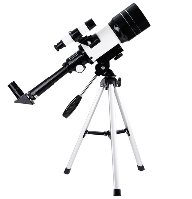 Alt view image 7 of 7 - Astronomical Telescope, Focal Length 300, Aperture 70, Magnification 150 Objective Lens Focal Length 300,Max 150X,Equipped with a Finder Scope and a Tripod
