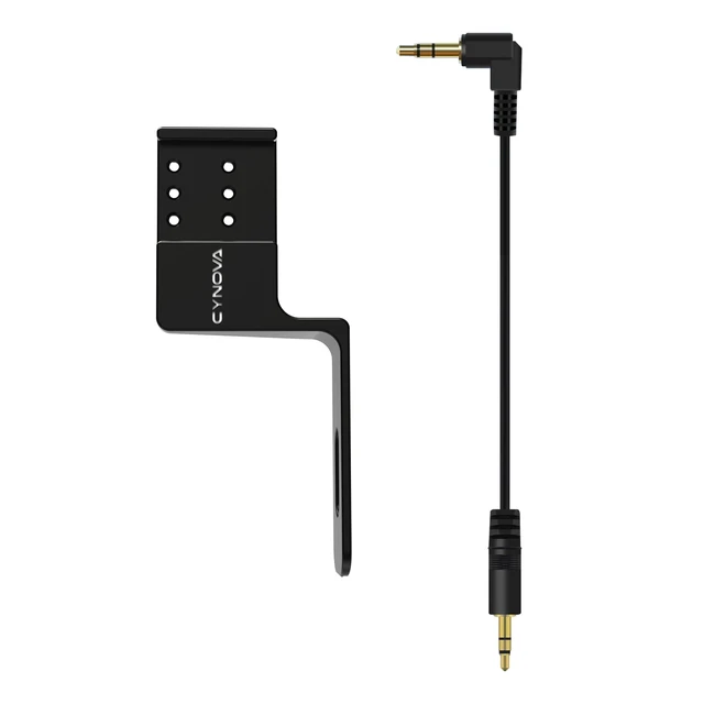 Alt view image 2 of 7 - Cold Shoe for Insta360 X4 Accessories, for RODE GO Mic Bracket Invisible Mic Bracket Compatible with Insta360 X4 / X3 /One X2 for RODE Wireless GO Microphone Holder, with 3.5mm Audio Cable