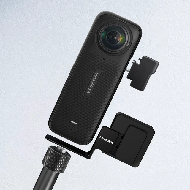 Alt view image 3 of 7 - Cold Shoe for Insta360 X4 Accessories, for RODE GO Mic Bracket Invisible Mic Bracket Compatible with Insta360 X4 / X3 /One X2 for RODE Wireless GO Microphone Holder, with 3.5mm Audio Cable