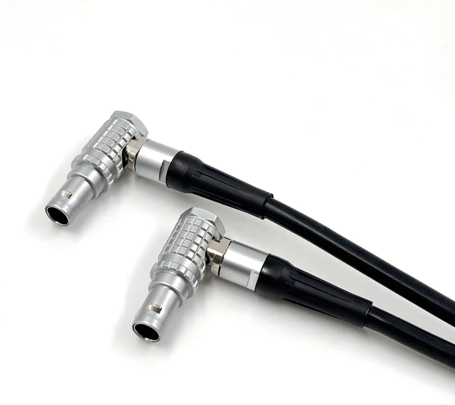 Alt view image 2 of 7 - Lemo-Compatible 0B 2 Pin Male to Male Right Angle Power Cable Suitable for Teradek Bond ARRI Alexa, Z CAM E2, DJI RS2/RS3, Tilta Float Gimbal, SmallHD, Vaxis, Blackmagic, 39
