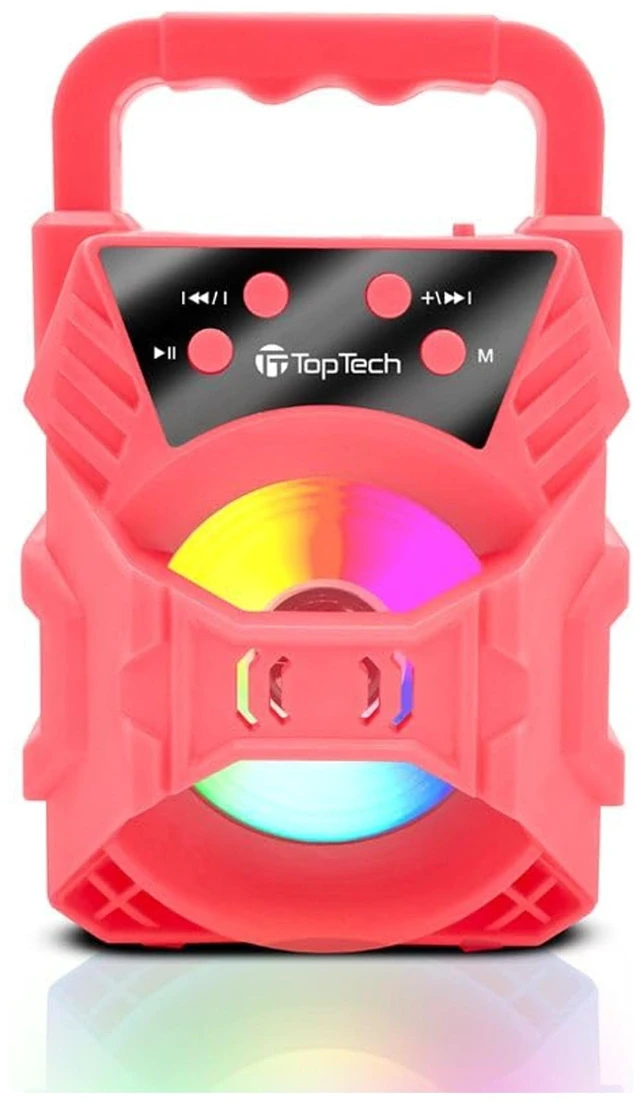 Main image of Audio Blade-4 400W Bluetooth Speaker, Portable 3-Inch Wireless Speaker with LED Lights, TWS Functionality, Karaoke Mode, 6-Hour Rechargeable Battery, USB Drive, TF Card, AUX, FM Radio, Pink