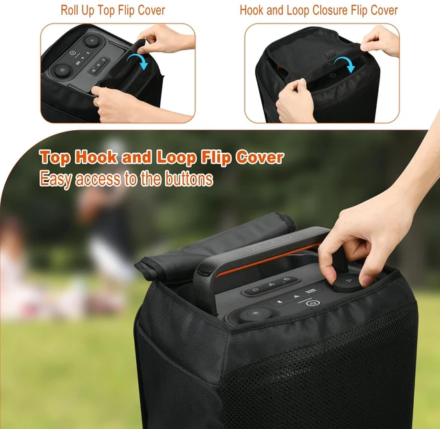 Alt view image 3 of 7 - Speaker Cover Dust Case for JBL PartyBox Club 120 Portable Party Speaker, Protective Mesh Sleeve Replacement Cover for JBL PartyBox Club 120