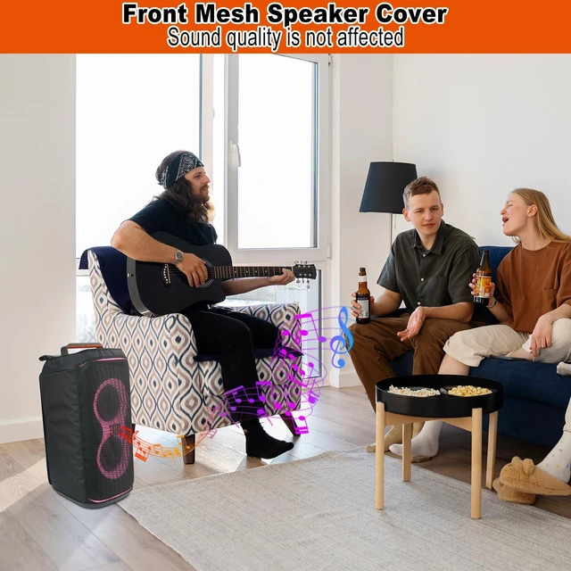Alt view image 6 of 7 - Speaker Cover Dust Case for JBL PartyBox Club 120 Portable Party Speaker, Protective Mesh Sleeve Replacement Cover for JBL PartyBox Club 120