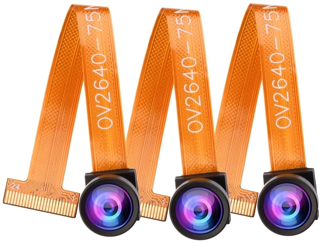 Main image of 3Pcs OV2640 Camera Module, ESP32-CAM ESP32 Camera 160° Wide-Angle Lens 2 Megapixel Sensor I2C Support JPEG RGOV2640 Camera ModuleB YUV for ESP32 MCU Camera