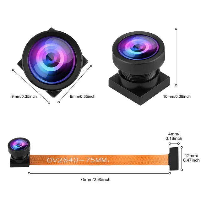 Alt view image 2 of 7 - 3Pcs OV2640 Camera Module, ESP32-CAM ESP32 Camera 160° Wide-Angle Lens 2 Megapixel Sensor I2C Support JPEG RGOV2640 Camera ModuleB YUV for ESP32 MCU Camera