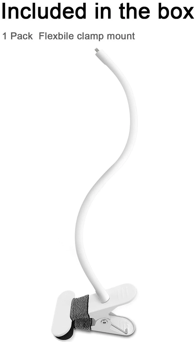 Alt view image 3 of 7 - 15.7" Baby Monitor Mount for Nanit Pro & Flex Stand, Gooseneck Arm Compatible with Nanit Pro & Flex Stand, 15.7" flexible gooseneck arm, tool-free clamp, stable hold, no drilling