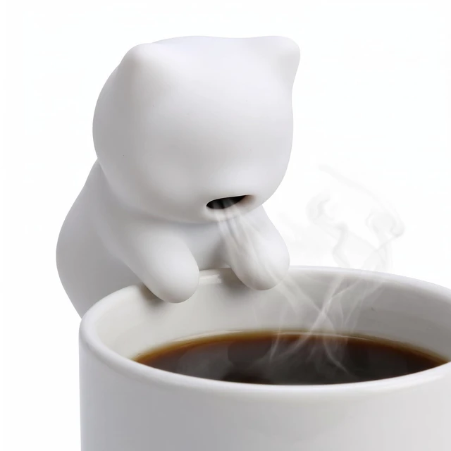 Main image of Mini Cooling Robot - Cat-Shaped Cooler for Hot Drinks & Food, 2 Speeds, Cools in 3 Mins, 3.14" Portable, Fits All Dishware - Perfect for Coffee, Tea & Meals,USB Rechargeable, Waterproof