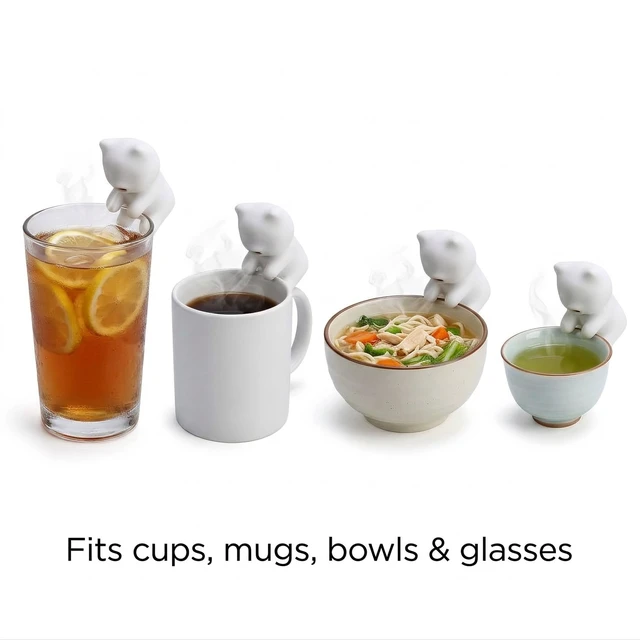 Alt view image 6 of 7 - Mini Cooling Robot - Cat-Shaped Cooler for Hot Drinks & Food, 2 Speeds, Cools in 3 Mins, 3.14" Portable, Fits All Dishware - Perfect for Coffee, Tea & Meals,USB Rechargeable, Waterproof