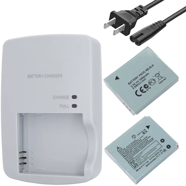 Main image of 2 Pack NB-6L NB-6LH Battery and CB-2LY Charger Kit for Canon Compatible with PowerShot D10, D20, S90, S95, S200, SD770IS & SX170IS, SX240HS, SX500IS, SX700HS Cameras