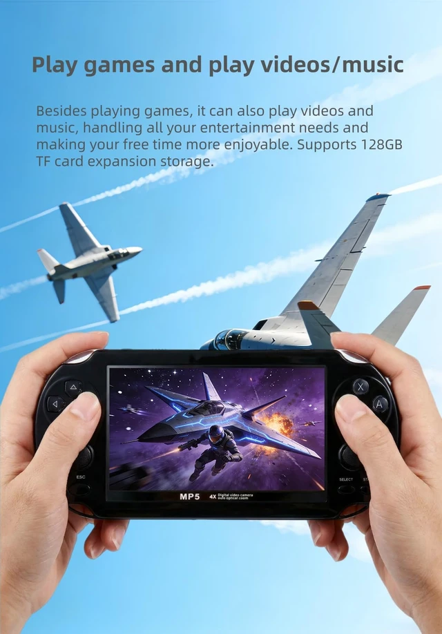Alt view image 7 of 7 - Handheld Retro Game Console, 4.3-inch HD Screen, Dual Joysticks, Built-in Classic Games, Portable Handheld, TV Output, Video Playback, Gaming Save Function, The Ideal Gift