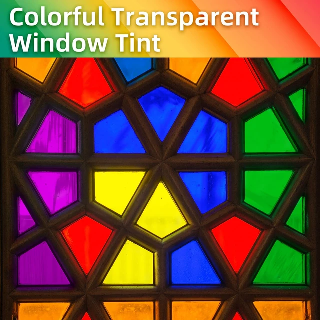 Alt view image 7 of 7 - Color Transform Light Filters, DIY Self-Adhesive Transparent Vinyl Wrap Film for Halloween Christmas Landscape, Outdoor String Garden Lights Window Tint Home Decor (Yellow, 4in x 20ft)
