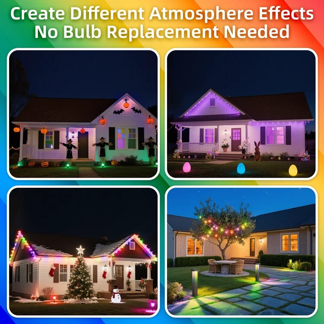 Alt view image 2 of 7 - Color Transform Light Filters, DIY Self-Adhesive Transparent Vinyl Wrap Film for Halloween Christmas Landscape, Outdoor String Garden Lights Window Tint Home Decor (Yellow, 4in x 20ft)