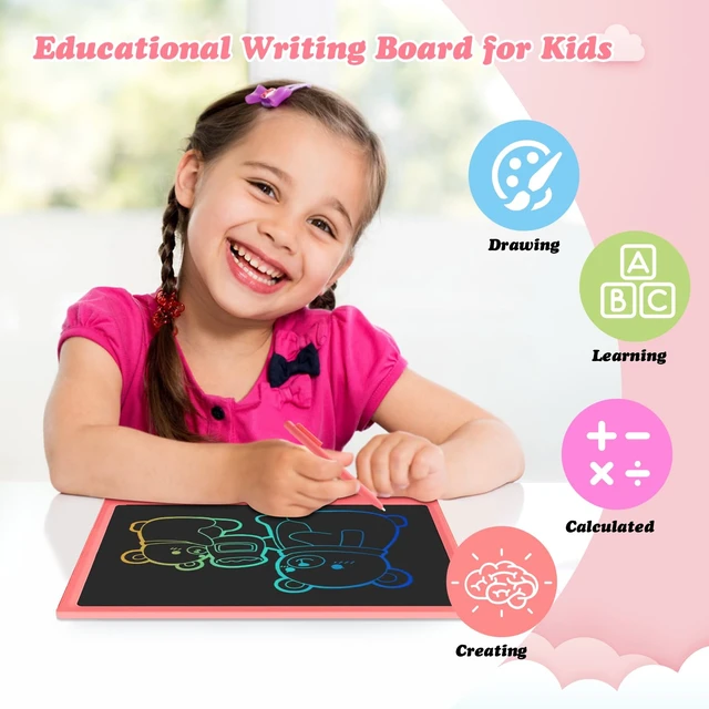 Alt view image 2 of 7 - LCD Writing Tablet Kids Toys -15 Inch Toddler Toys Learning Drawing Pad Toys for 3 4 5 6 7 8 Years Boys Girls Birthday Christmas Easter Thanksgiving Gift Creative Doodle Board