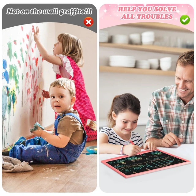 Alt view image 4 of 7 - LCD Writing Tablet Kids Toys -15 Inch Toddler Toys Learning Drawing Pad Toys for 3 4 5 6 7 8 Years Boys Girls Birthday Christmas Easter Thanksgiving Gift Creative Doodle Board