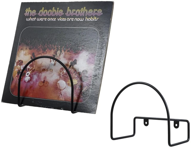 Main image of Wall Mount Vinyl Record Shelves, LP Album Display Rack Set of 2 Showcase LP collections with two wall-mounted racks designed for album sleeves, records, and music-inspired décor