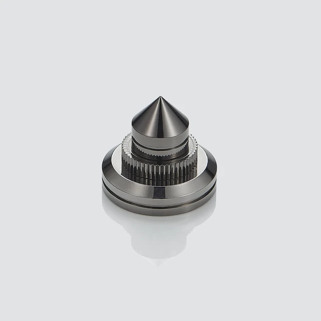 Alt view image 6 of 7 - Speaker Spikes Adjustable Floor Protectors 8pcs with Adhesive, Black Shockproof Speaker Isolation Stand Feet for HiFi Amplifier, Subwoofer, DAC Recorder, Turntable, Cone Base Pad