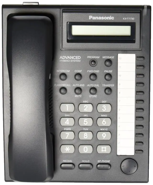Alt view image 2 of 3 - KX-T7730 Telephone Black