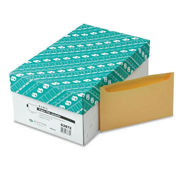 Alt view image 2 of 2 - 63872 Paper File Jackets, 5-Inch x 8-1/8-Inch, 28 lb Manila, Buff, 500/Box