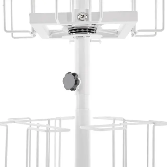 Alt view image 5 of 6 - Rotating Greeting Card Rack, 2Pcs 6 Tiers 24 Greeting Card Display Stand Cold Rolled Steel Pocket Rotating Holder Portable Postcard Holder w/Universal Wheels for Classrooms Offices Libraries