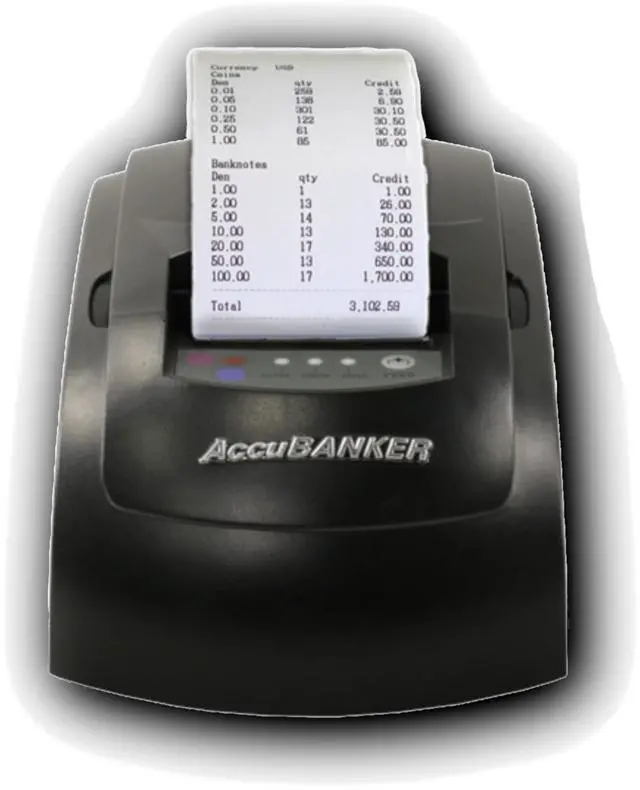 Alt view image 2 of 6 - AccuBANKER MP20-75 Thermal Printer for AB7500 Bill Counter - Prints Reports of Verified Bills, Quick and Easy to Use, Compact Design, Quick Printing Speed, Low Noise Level (AB7500 Compatibility)