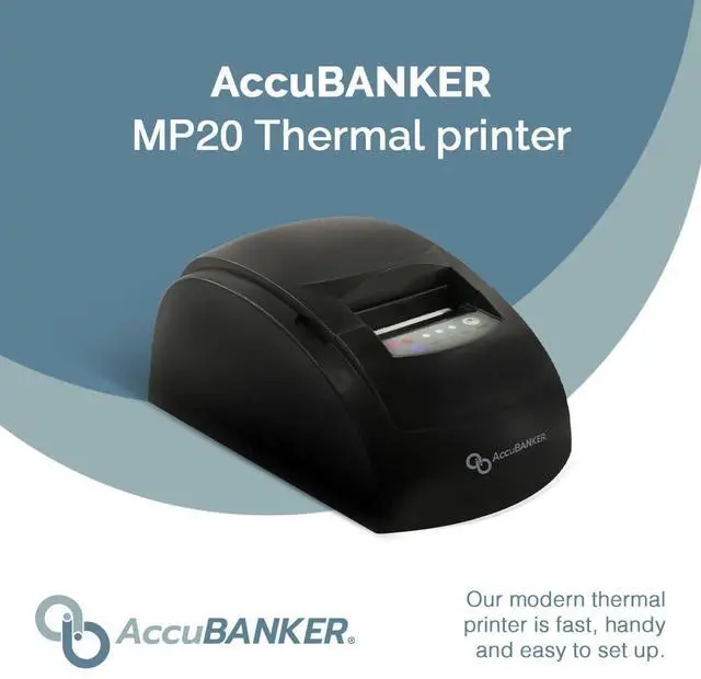 Alt view image 3 of 6 - AccuBANKER MP20-75 Thermal Printer for AB7500 Bill Counter - Prints Reports of Verified Bills, Quick and Easy to Use, Compact Design, Quick Printing Speed, Low Noise Level (AB7500 Compatibility)