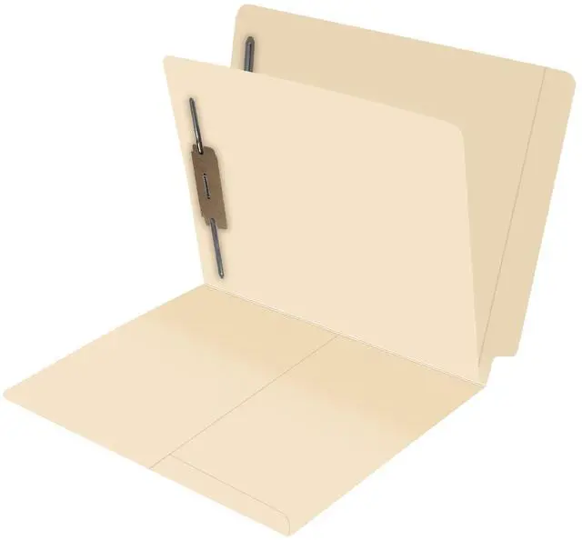Main image of Classification File Folders with Pocket, One Installed Divider, Reinforced End Tab Pocket Folder, Two 2 Bonded Fastener on Inside Right of Both Sides, 11 pt Manila Stock, Box of 50
