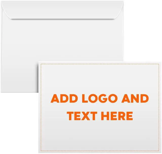 Main image of Customize Your 9" x 12" Booklet Envelopes - Upload Your Full Color Logo and Return Address Custom Professionally Printed Bright White Wove Envelopes Thick and Sturdy (250)