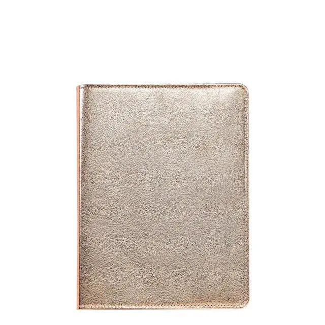 Alt view image 2 of 2 - Spiral Journal 9in Metallic Rose-Gold Fine Leather by - 7x9 Quality Leather - Made in USA