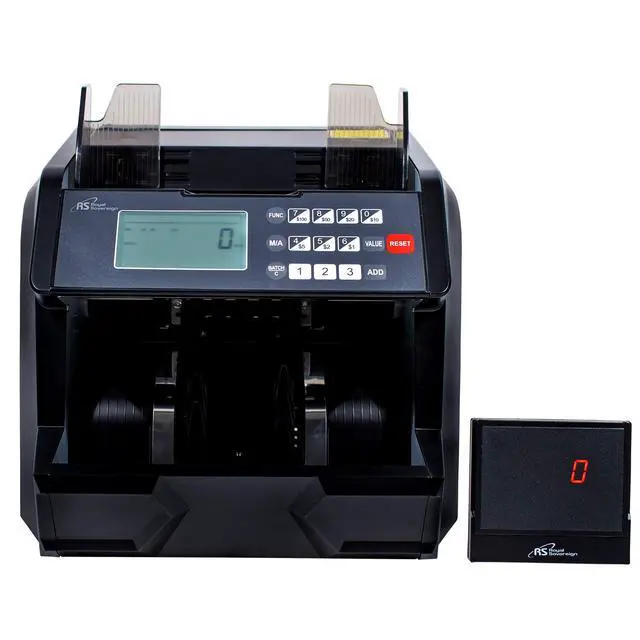 Alt view image 2 of 6 - 1,500 Bills per Minute High Speed Money Counting Machine, with Add and Batch Mode, UV, MG, IR Counterfeit Bill Detector & Value Counting (RBC-EG100)