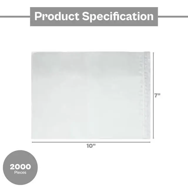 Alt view image 3 of 6 - PSBM 2000 PCS 7 x 10 Inch Clear Blank Packing List Envelopes, Shipping Documents Pouches/Sleeves for Mailing Labels, Invoices, Documents and Packing Slips