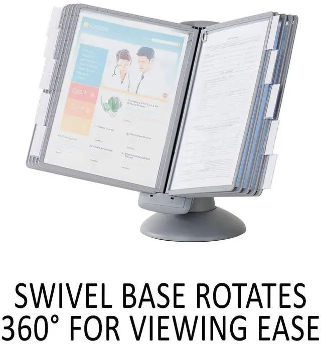 Alt view image 4 of 6 - SHERPA Motion Desk Reference System - 10 Panels with Gray Borders - Desk Reference Organizer