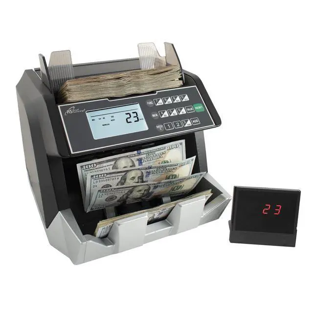 Alt view image 2 of 6 - USD Money Counter with Add and Batch Mode, Value Counting and UV/MG/IR Counterfeit Bill Detection for Small Business (RBC-E105-ADBK)