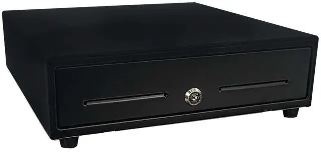 Main image of CD3-1313 4 Bill / 5 Coin Value Series Mini Cash Drawer with 2 Media Slots and Included Cable (13" x 13") - Black